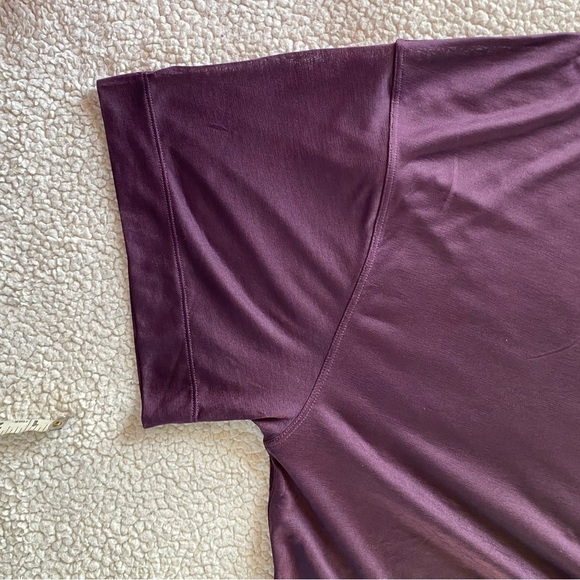 Athleta Purple Vapor Hooded Sheer Pullover Cropped Tee Sz: Large - Picture 6 of 9
